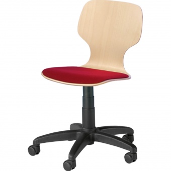 Drehstuhl mit Gaslift, höhenverstellbar 41-54 cm, fahrbar, mit Sitzpolster, Drehstuhl mit Gaslift, höhenverstellbar 41-54 cm, fahrbar, mit Sitzpolster,